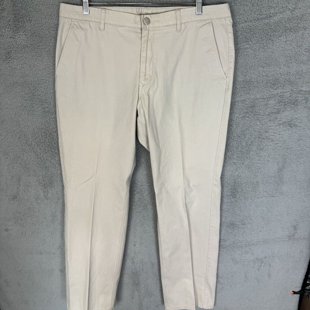 Bonobos Pants Men's 36x31 Beige Straight Fit Chino Cotton Flat Front Casual‎